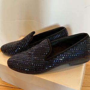 Steve Madden Men Size 9 Blue Sparkle Shoes